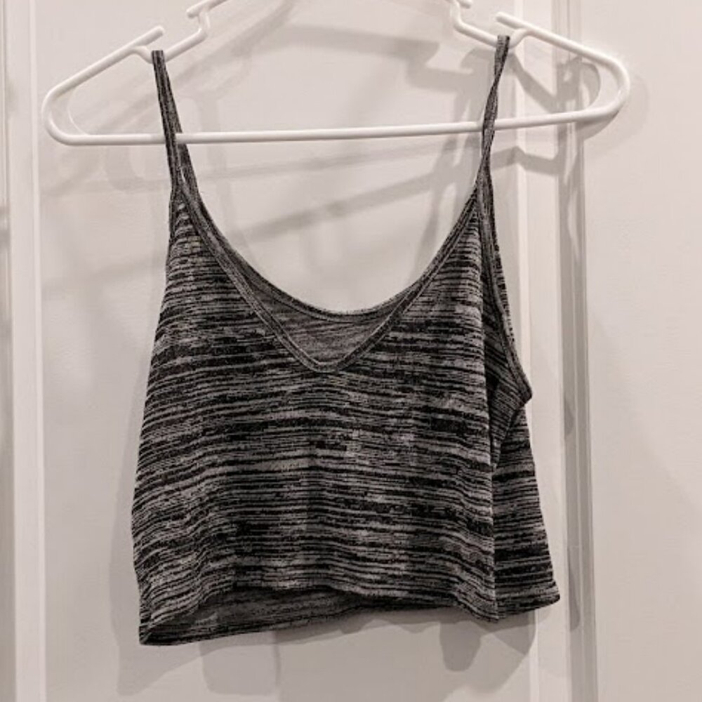 H & M Reversible Strappy Crop Top (Gray, Unknown Size)